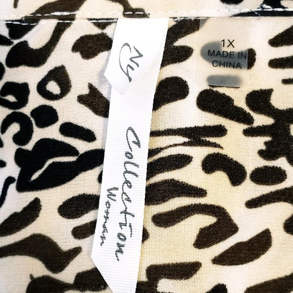 NY Collection Woman Leopard Print Blouse NWOT - Picture 8 of 8